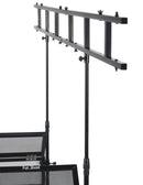 DJ Booth Tabletop With 8FT Lighting Truss Stand Package by FAT TOAD - Foldable Panel Portable Stage Platform Facade Scrim Cover, Video Light Display