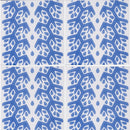 Snow White, Blue Glossy Cecil Stripe Ceramic Tile