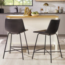 Xuma Urban Industrial Faux Leather Seating Collection (Dining Chair or Counter Stool), Set of 2