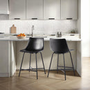 Xuma Urban Industrial Faux Leather Seating Collection (Dining Chair or Counter Stool), Set of 2
