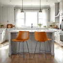 Xuma Urban Industrial Faux Leather Seating Collection (Dining Chair or Counter Stool), Set of 2