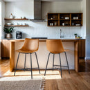 Xuma Urban Industrial Faux Leather Seating Collection (Dining Chair or Counter Stool), Set of 2