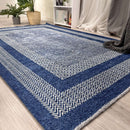 Alfa Rich Navy Blue Washable Area Rugs for Living Room Bedroom Kitchen Dining Cotton Rug
