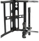 GRIFFIN 2-Tier DJ Coffin Workstation Stand - Double Table Top Keyboard & Laptop Holder - Duel Level Digital Piano Rack Mount Platform for Studio Mixer