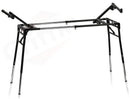 GRIFFIN 2-Tier DJ Coffin Workstation Stand - Double Table Top Keyboard & Laptop Holder - Duel Level Digital Piano Rack Mount Platform for Studio Mixer