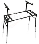 GRIFFIN 2-Tier DJ Coffin Workstation Stand - Double Table Top Keyboard & Laptop Holder - Duel Level Digital Piano Rack Mount Platform for Studio Mixer