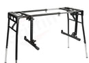 GRIFFIN 2-Tier DJ Coffin Workstation Stand - Double Table Top Keyboard & Laptop Holder - Duel Level Digital Piano Rack Mount Platform for Studio Mixer by GeekStands.com