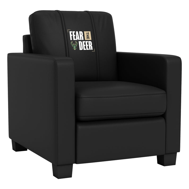 Dyno Stationary Club Chair with Milwaukee Bucks Fear the Deer Playoffs Logo