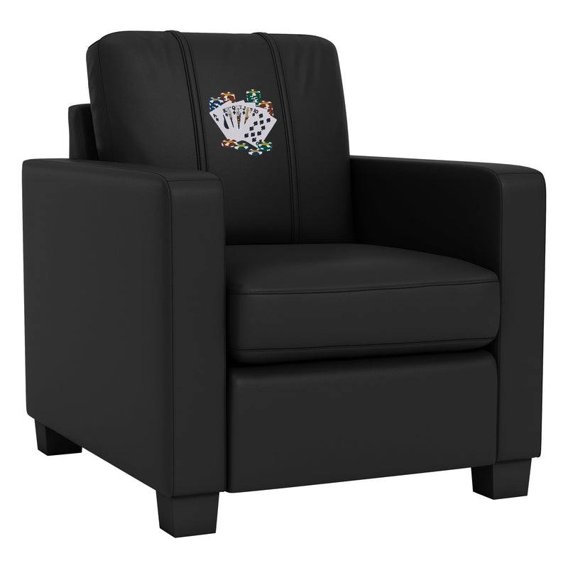 Dyno Stationary Club Chair with Royal Flush Logo Panel