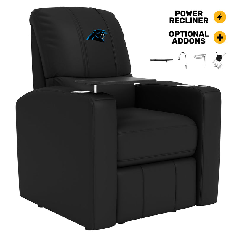 Stealth Power Plus Recliner with Carolina Panthers Primary Logo