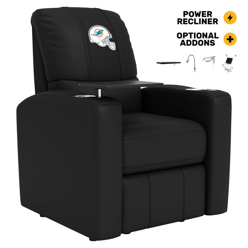 Stealth Power Plus Recliner with Miami Dolphins Helmet Logo