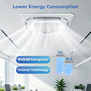 X-Pro 18000 BTU 2 Zone 24 SEER2 Ceiling Cassette Mini Split AC by DirectDeals