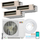 3 Zone Mini Split Air Conditioner 27000 BTU Concealed Ducted by LJGDeals