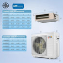 3 Zone Mini Split Air Conditioner 27000 BTU Concealed Ducted by LJGDeals