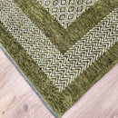 Alfa Rich Green Washable Area Rugs for Living Room Bedroom Kitchen Dining Cotton Rug