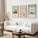 Holiday Nursery Christmas Set of 3 Wall Prints by Wall Art Set