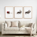 Christmas Santa Claus With a Sleigh Art Set by Wall Art Set