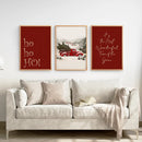 Winter Holiday Decoration Art Decor Prints by Wall Art Set