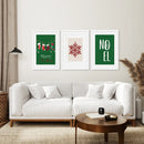 Trendy Green Christmas Holiday Art Nursery Decor by Wall Art Set