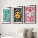 Funky Wall Art. Groovy Poster. Trendy Decor Set by Wall Art Set