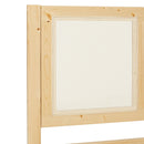 Yasmina Solid Wood Rattan Paneled Platform Bed (Queen or King)