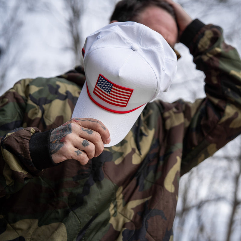 American Flag Patch Weekender Performance Snapback Hat