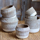 Boho Straw-Look Flower Planter