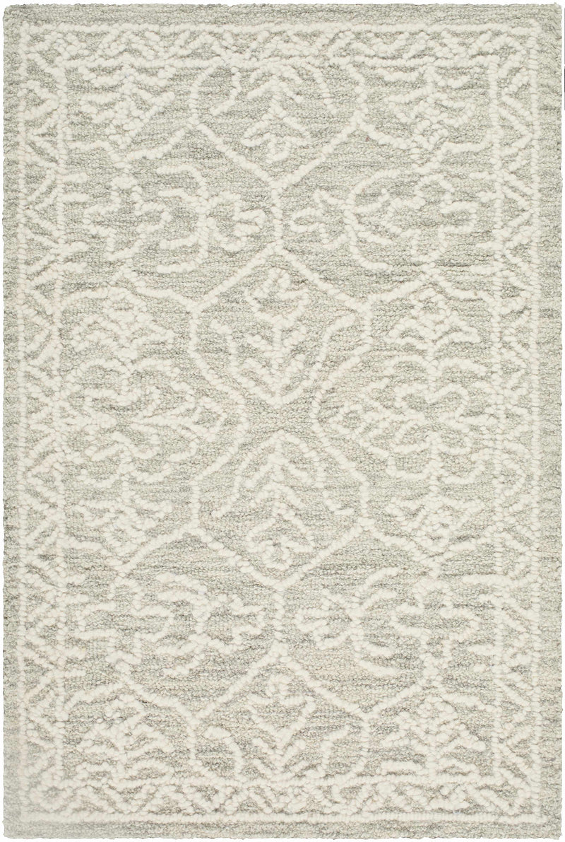 Yadid Gray Wool Area Rug