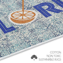 US States Florida Design Non Skid Washable Kitchen Runner Rugs Set of 2| 44 x 24 and 31.5 x 20 Inches Floor Mats|Silver