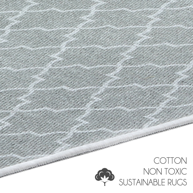 Geometric Design Multipurpose Floor Mat | 20"x31" | Gray