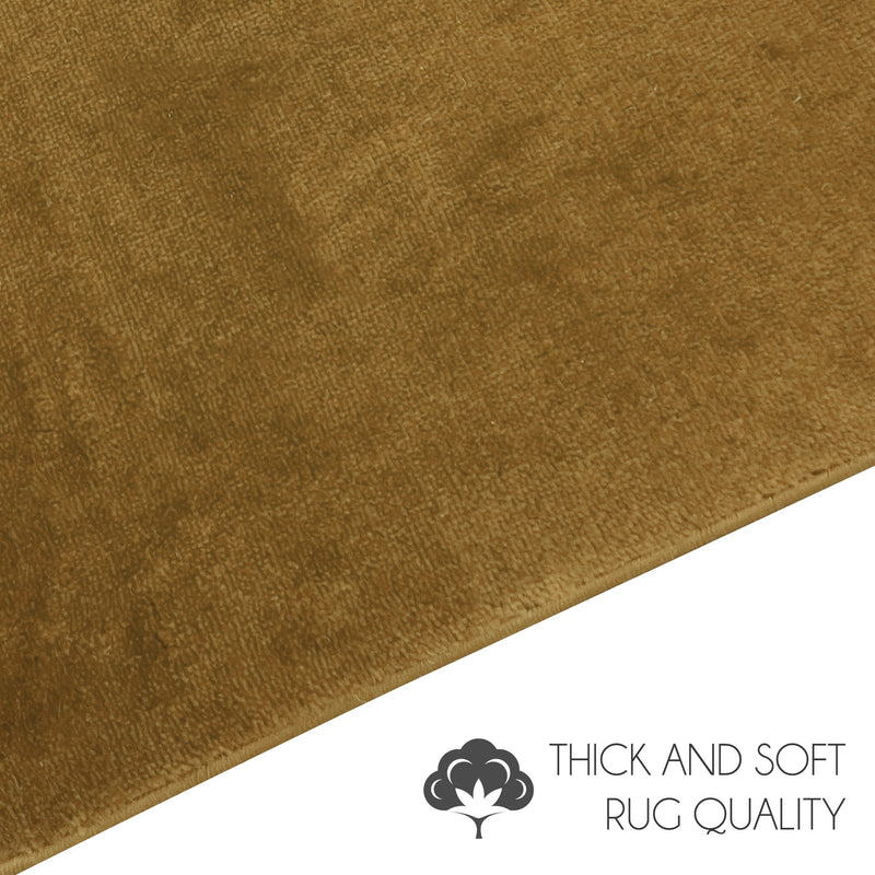 Sussex Home, Landing Rug, Slip Resistant Indoor Carpets Includes Adhesive Tape  2' x 3'-Solid Collection |Brown