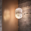 Alabaster Capsule Shaped Oval Pendant Lamp