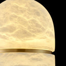 Alabaster Capsule Shaped Oval Pendant Lamp