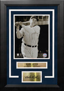 Babe Ruth in Action New York Yankees 8" x 10" Framed Baseball Photo with Engraved Autograph by Dynasty Sports & Framing