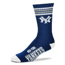New York Yankees Men's 4 Stripe Deuce Socks by Dynasty Sports & Framing