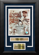 Lou Gehrig New York Yankees 8x10 Framed Baseball Collage Photo with Engraved Autograph by Dynasty Sports & Framing
