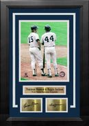 Thurman Munson & Reggie Jackson New York Yankees 8x10 Framed Baseball Photo with Engraved Autographs by Dynasty Sports & Framing