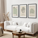 Yayoi Kusama & Matisse Cutouts. Green Sage Wall Art Set by Wall Art Set