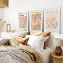 Colorful Wall Art Set of 3 Abstract Kusama Set by Wall Art Set