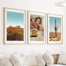 Arizona Desert Travel Art. Grand Canyon, Retro Van, Cactus by Wall Art Set