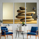 Yellow Zen Stones on Yellow Background Wall Art Yoga Zen by MyGreatCanvas | Canvas Wall Art Prints | Photo Prints & Wall Decor
