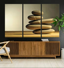 Yellow Zen Stones on Yellow Background Wall Art Yoga Zen by MyGreatCanvas | Canvas Wall Art Prints | Photo Prints & Wall Decor