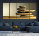 Yellow Zen Stones on Yellow Background Wall Art Yoga Zen by MyGreatCanvas | Canvas Wall Art Prints | Photo Prints & Wall Decor