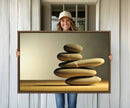 Yellow Zen Stones on Yellow Background Wall Art Yoga Zen by MyGreatCanvas | Canvas Wall Art Prints | Photo Prints & Wall Decor