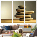 Yellow Zen Stones on Yellow Background Wall Art Yoga Zen by MyGreatCanvas | Canvas Wall Art Prints | Photo Prints & Wall Decor