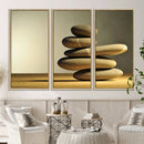Yellow Zen Stones on Yellow Background Wall Art Yoga Zen by MyGreatCanvas | Canvas Wall Art Prints | Photo Prints & Wall Decor