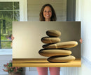 Yellow Zen Stones on Yellow Background Wall Art Yoga Zen by MyGreatCanvas | Canvas Wall Art Prints | Photo Prints & Wall Decor