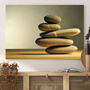 Yellow Zen Stones on Yellow Background Wall Art Yoga Zen by MyGreatCanvas | Canvas Wall Art Prints | Photo Prints & Wall Decor