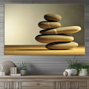 Yellow Zen Stones on Yellow Background Wall Art Yoga Zen by MyGreatCanvas | Canvas Wall Art Prints | Photo Prints & Wall Decor
