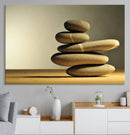 Yellow Zen Stones on Yellow Background Wall Art Yoga Zen by MyGreatCanvas | Canvas Wall Art Prints | Photo Prints & Wall Decor